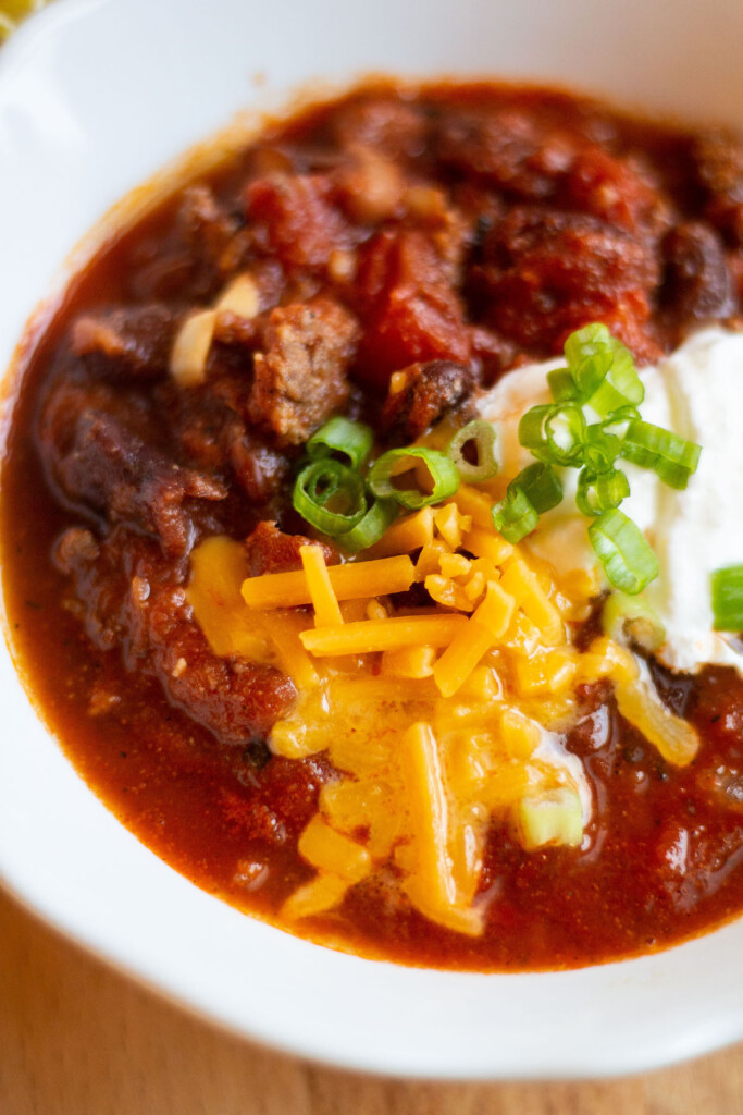 homemade chili toppings