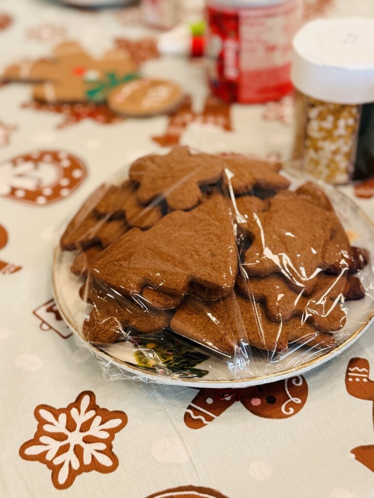 Holiday Cookie Decorating Party baked gingerbread