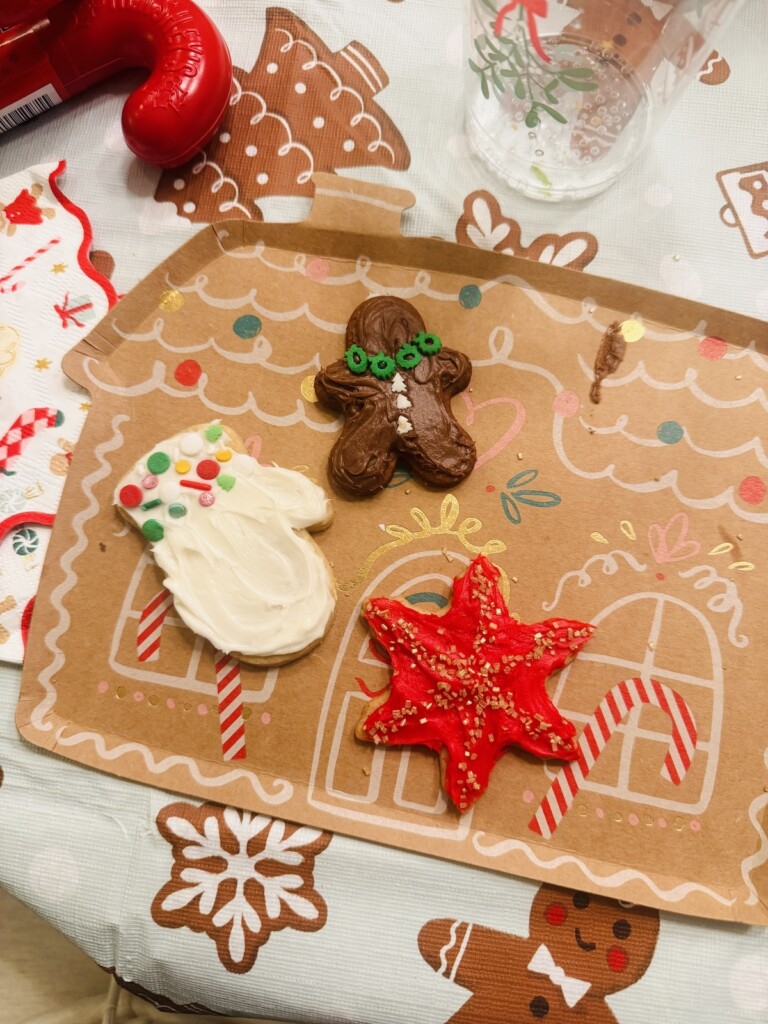frosted holiday cookies