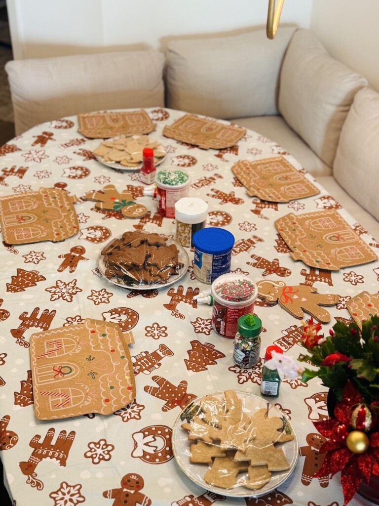 Holiday Cookie Decorating table