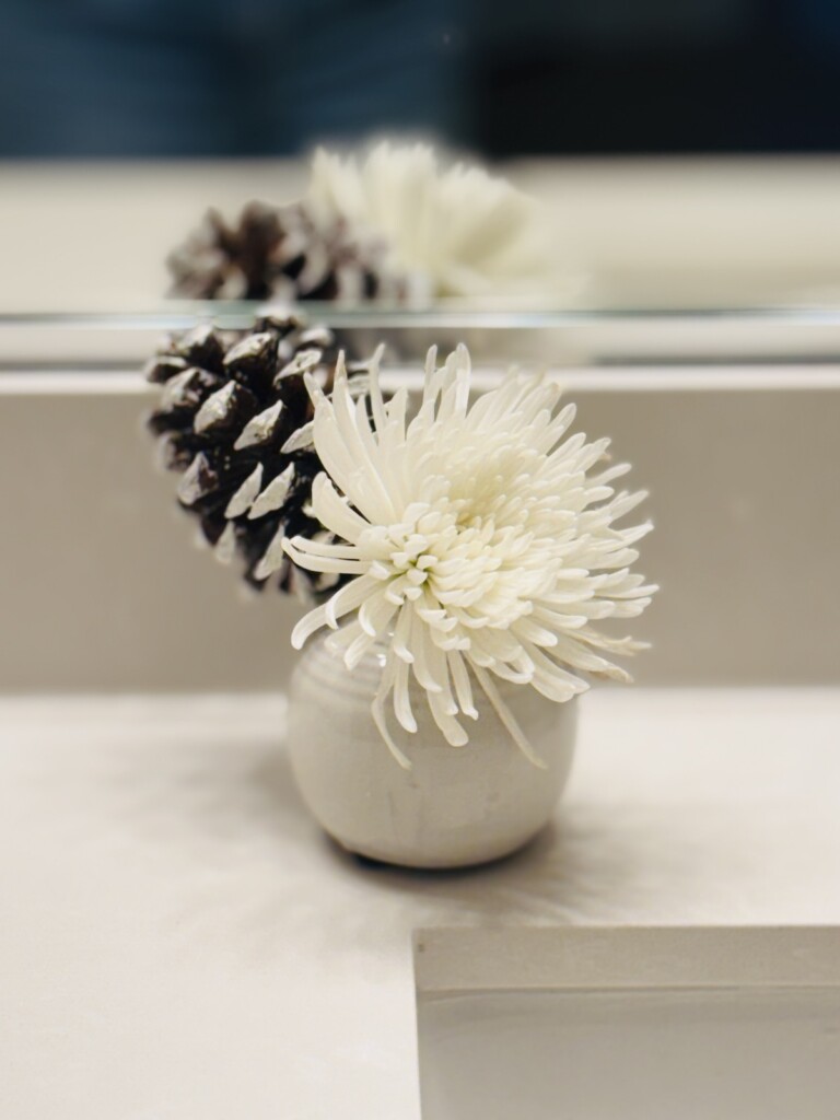 flower bud in the bathroom