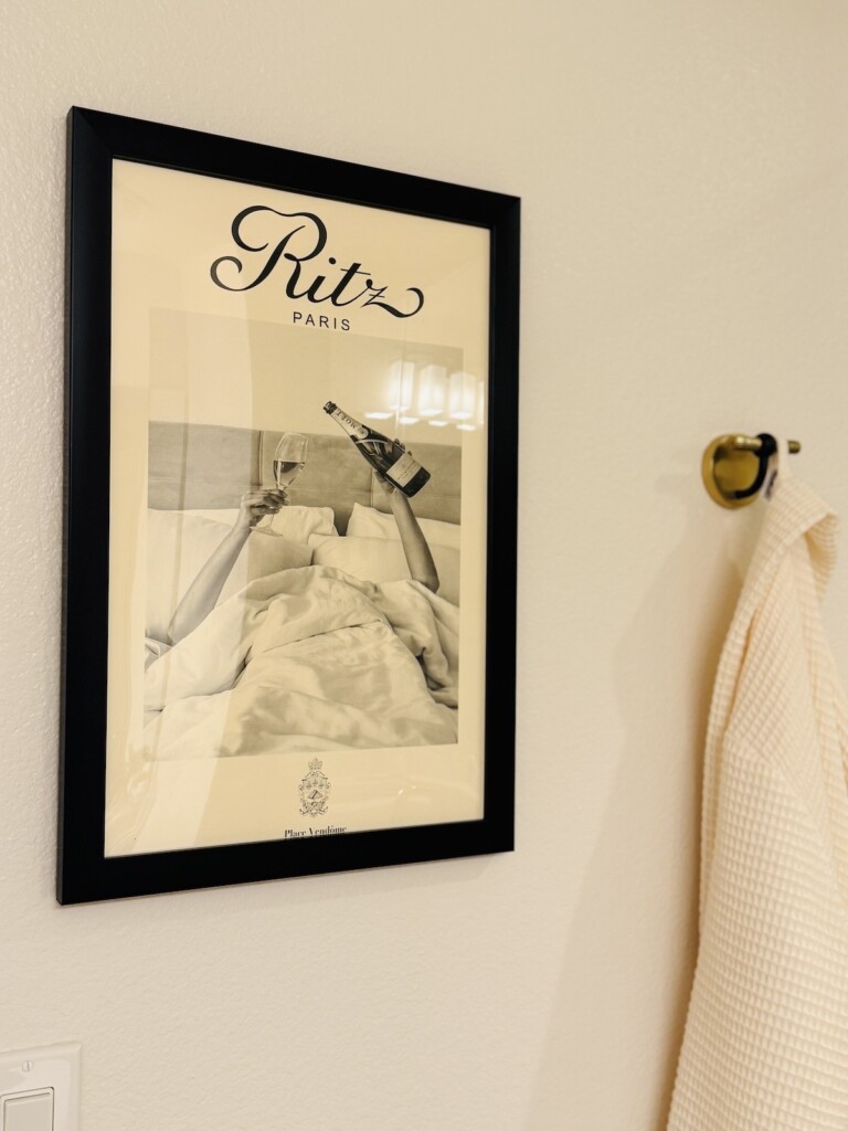 ritz poster in black frame