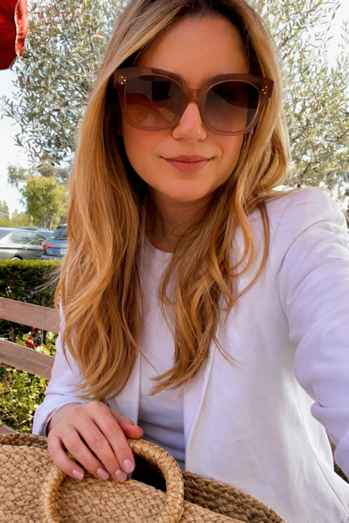 white blazer outfit
